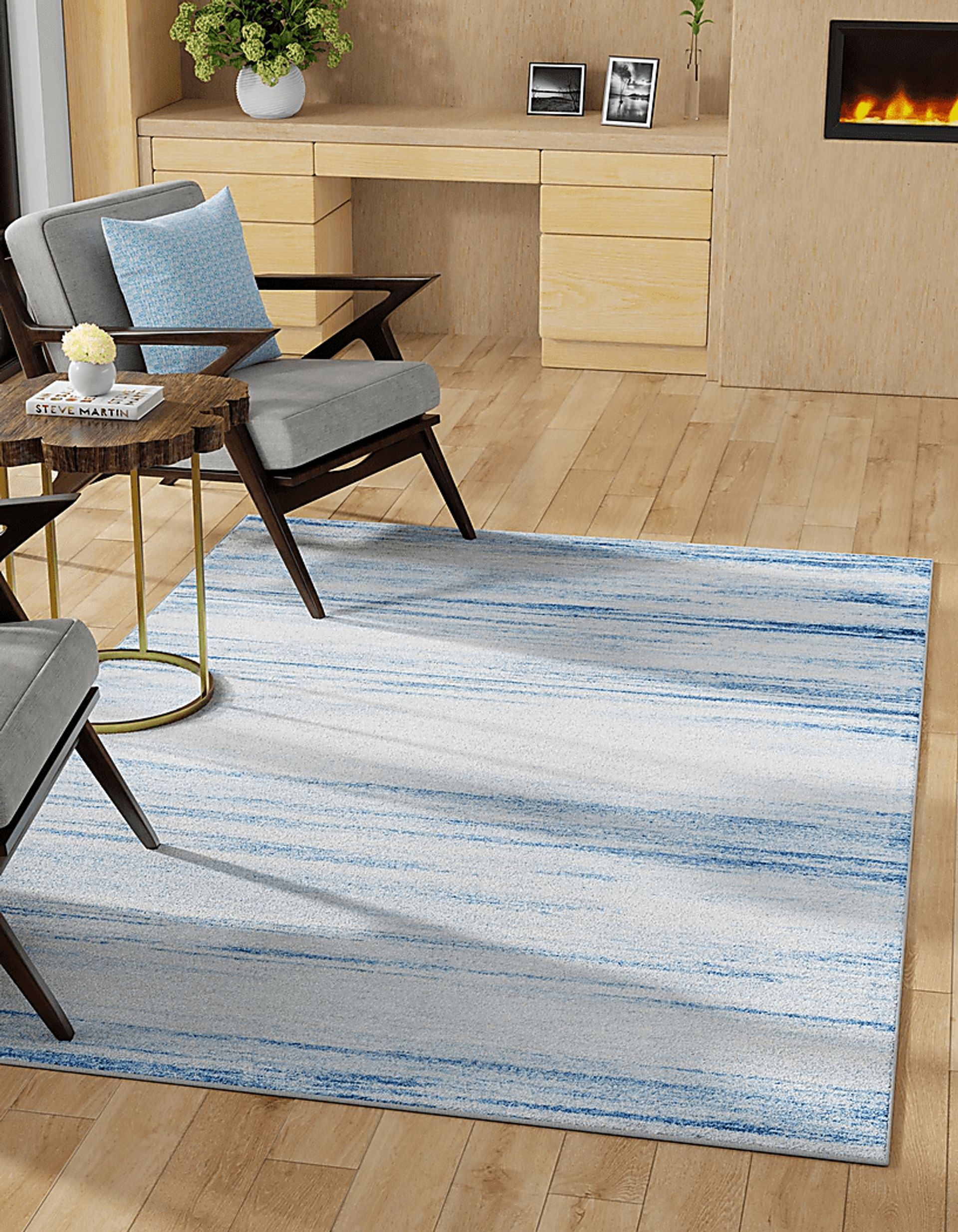 Trenfell Blue 5'3 x 8' Rug - Image 2