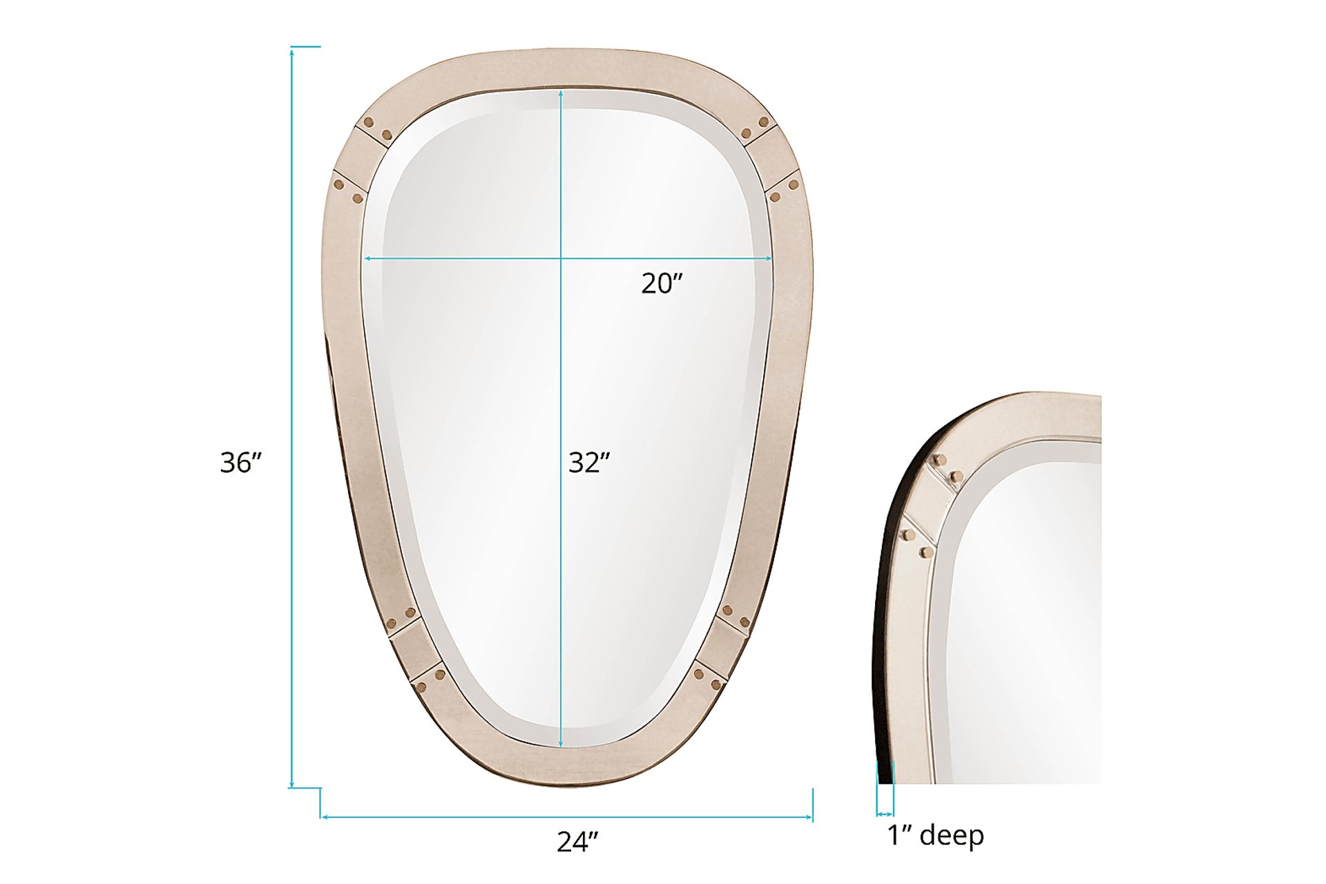 Trentin Gold Mirror - Image 2