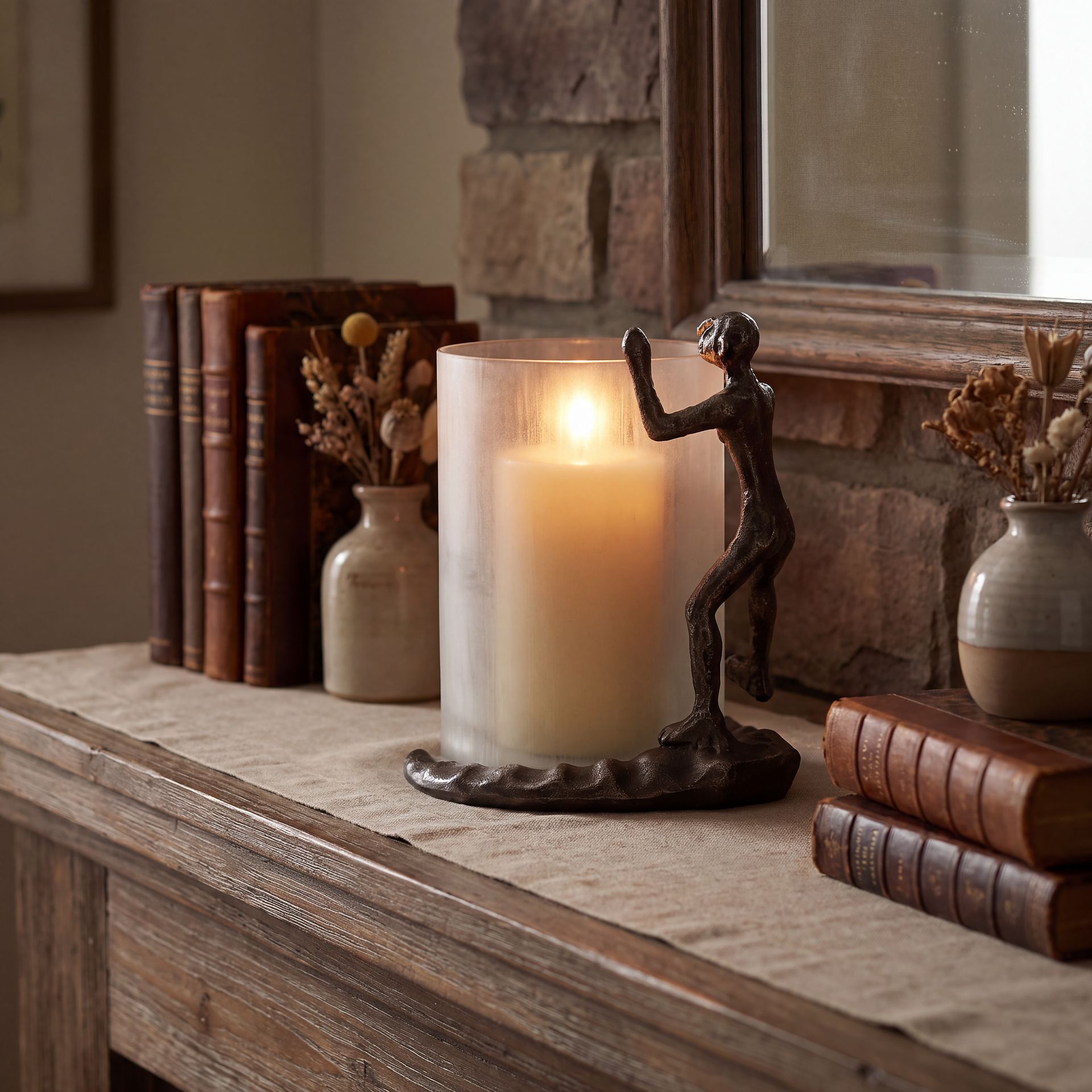 Trepador Silver Hurricane Candle Holder - Image 2