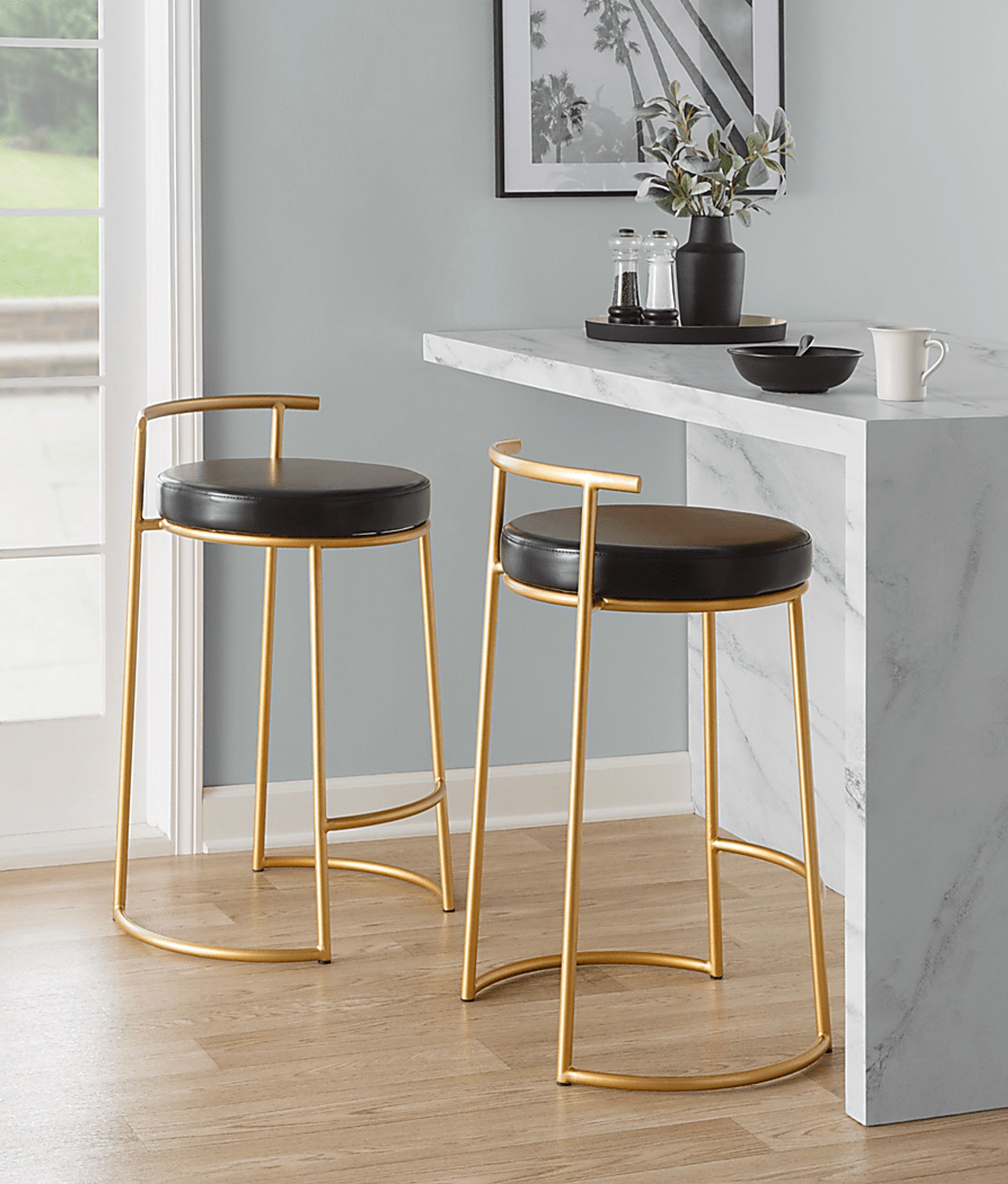 Trepassey I Black Counter Height Stool, Set of 2 - Image 3