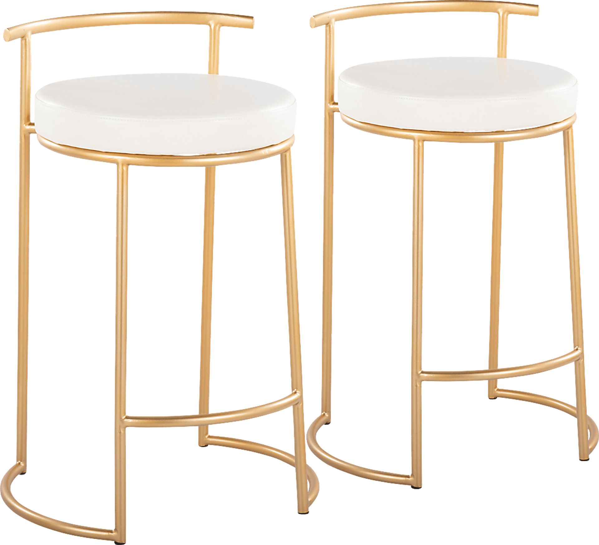 Trepassey I White Counter Height Stool, Set of 2 - Image 1