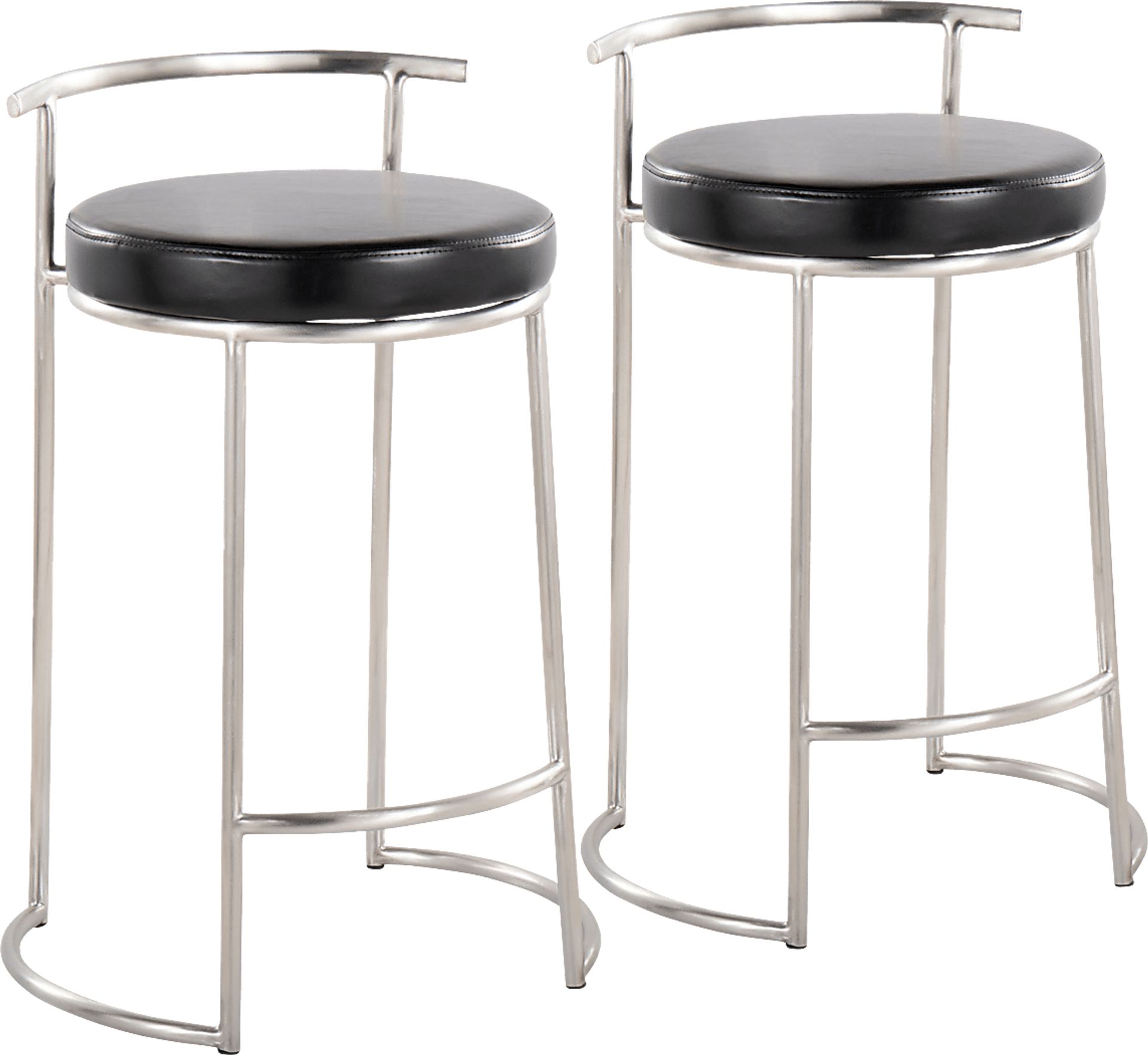 Trepassey II Black Counter Height Stool, Set of 2 - Image 1