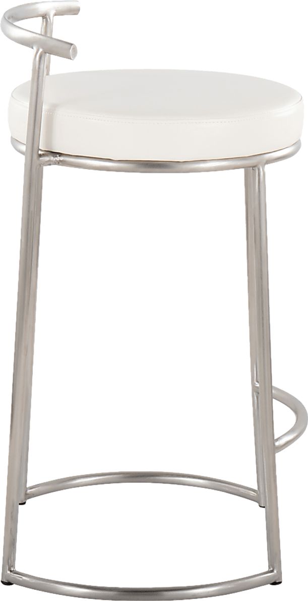 Trepassey II White Counter Height Stool, Set of 2