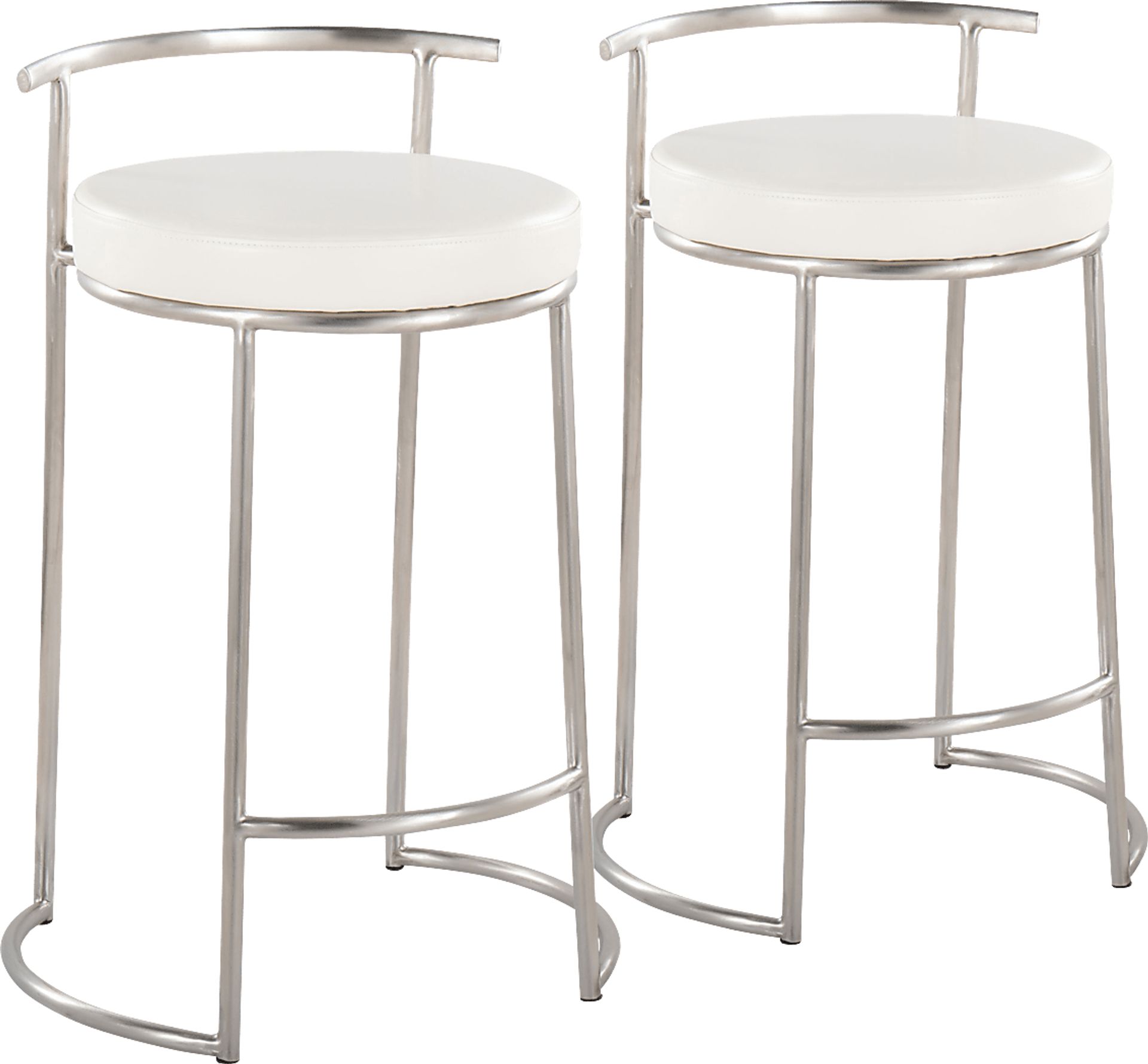 Trepassey II White Counter Height Stool, Set of 2 - Image 1