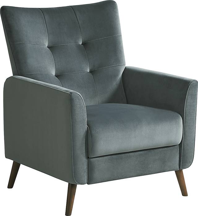 Tressa Lane Microfiber Charcoal Gray Pushback Recliner - Thumbnail - Image 3