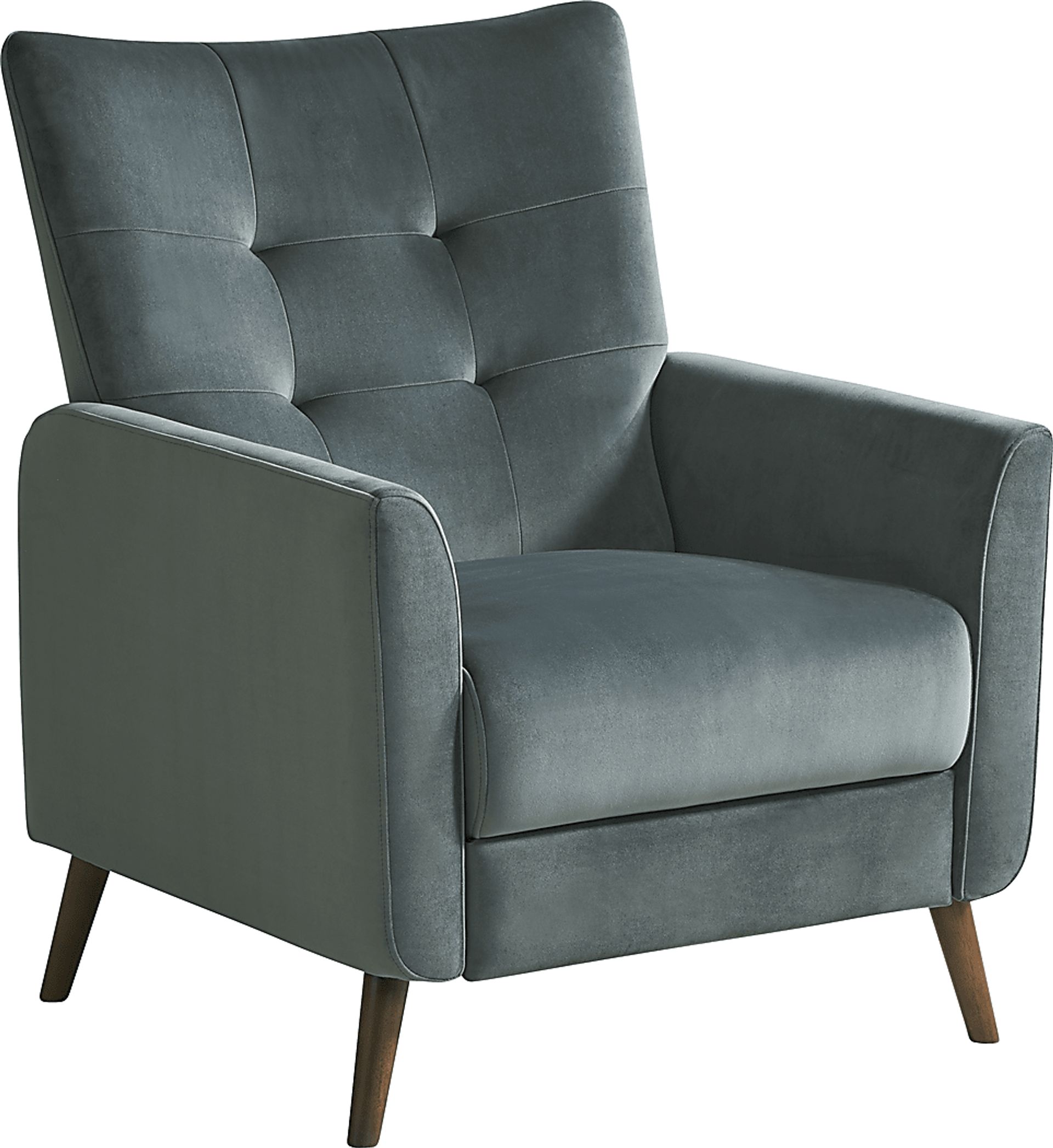 Tressa Lane Microfiber Charcoal Gray Pushback Recliner - Image 3