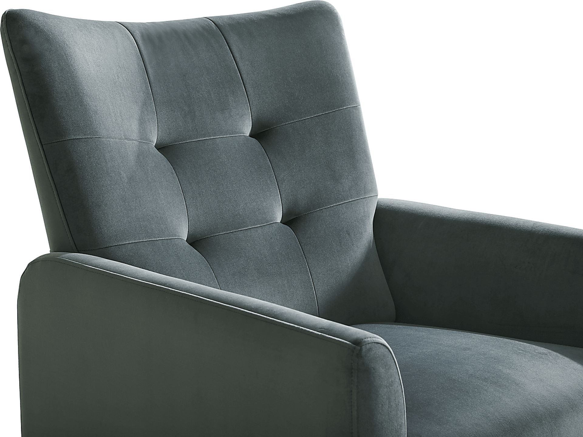 Tressa Lane Microfiber Charcoal Gray Pushback Recliner - Image 5