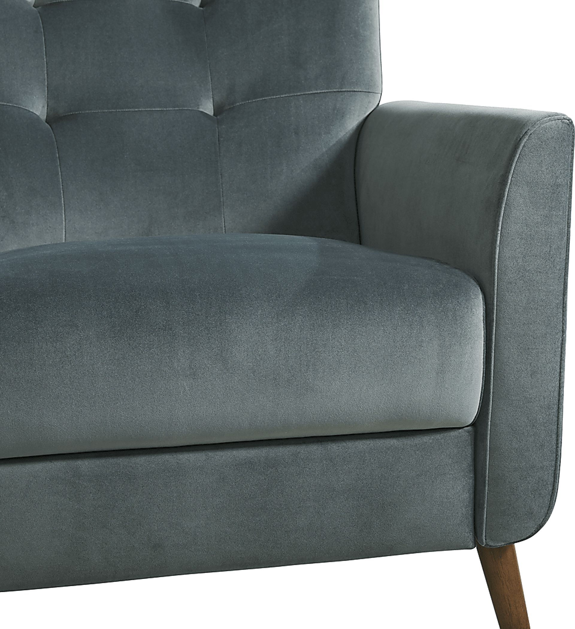 Tressa Lane Microfiber Charcoal Gray Pushback Recliner - Image 6