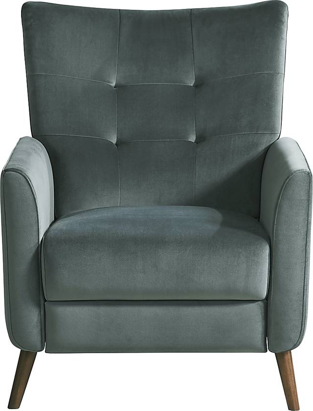 Tressa Lane Microfiber Charcoal Gray Pushback Recliner - Thumbnail - Image 1