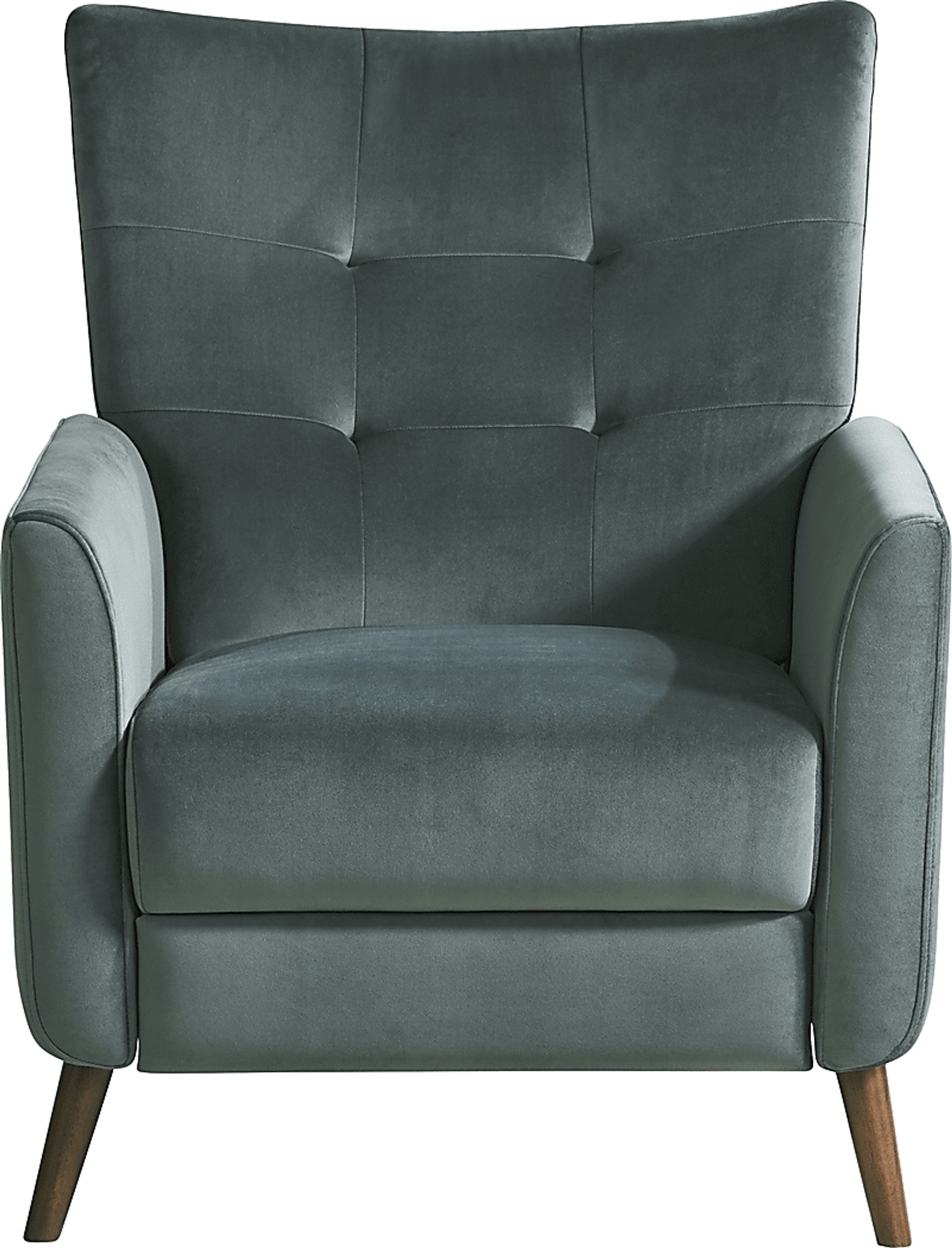 Tressa Lane Microfiber Charcoal Gray Pushback Recliner - Image 1