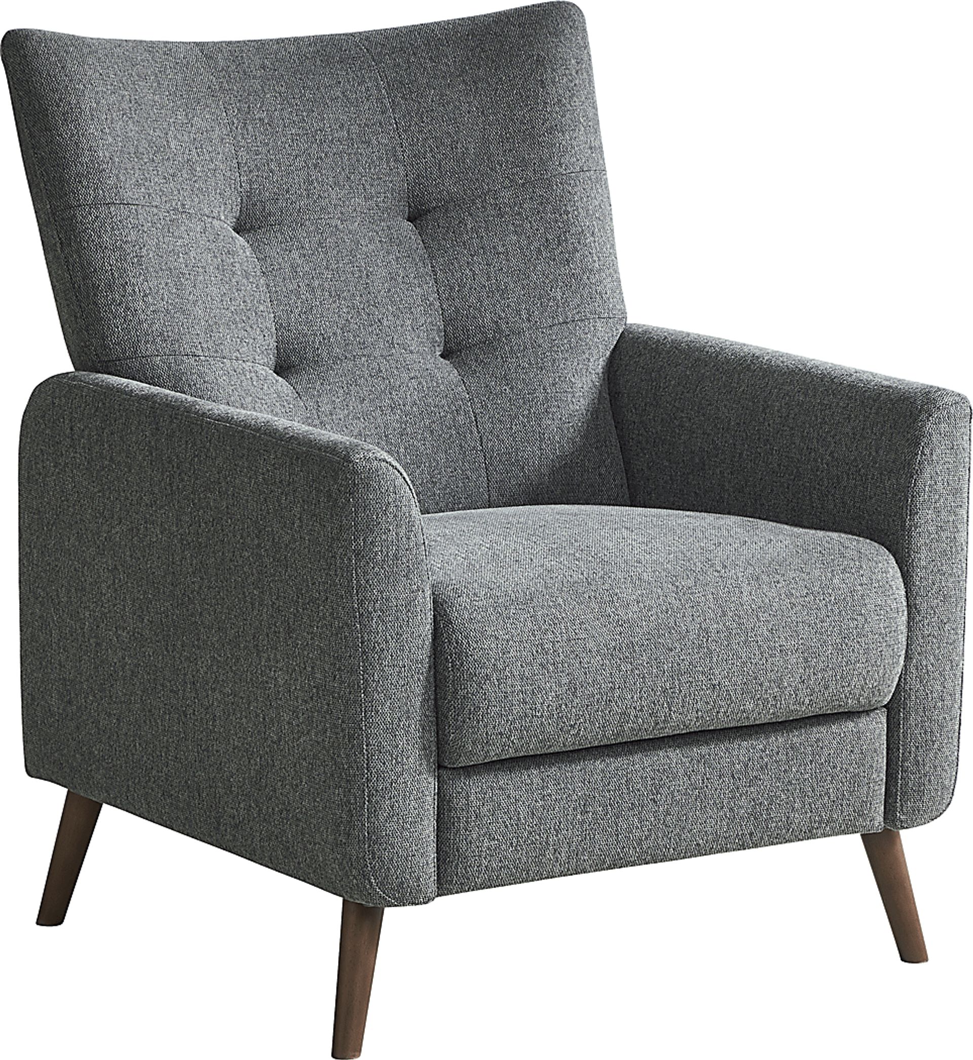 Tressa Lane Textured Stealth Gray Pushback Recliner - Image 3