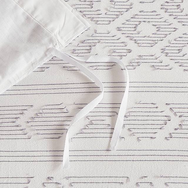 Treves White Gray 5 Pc Full/Queen Duvet Set - Thumbnail - Image 11
