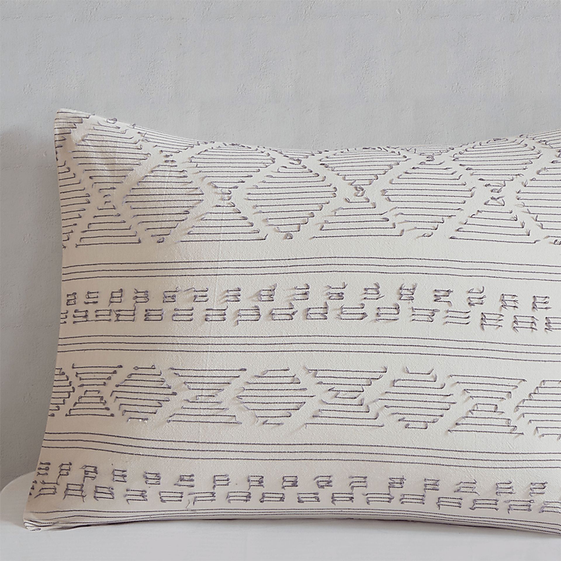 Treves White Gray 5 Pc Full/Queen Duvet Set - Image 8