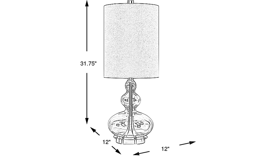 Trevi Lane Smoke Table Lamp
