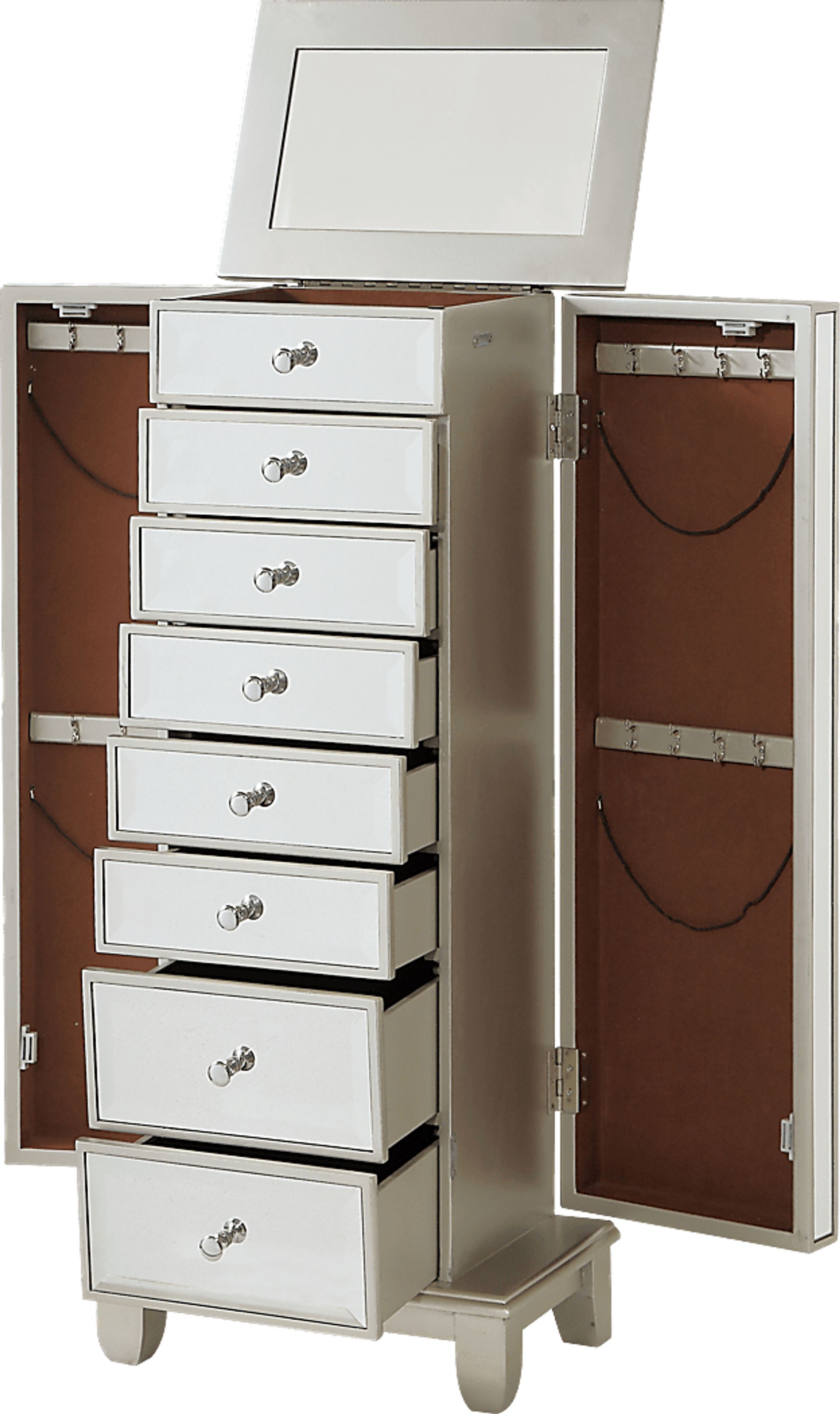 Trevina Champagne Jewelry Armoire - Image 3