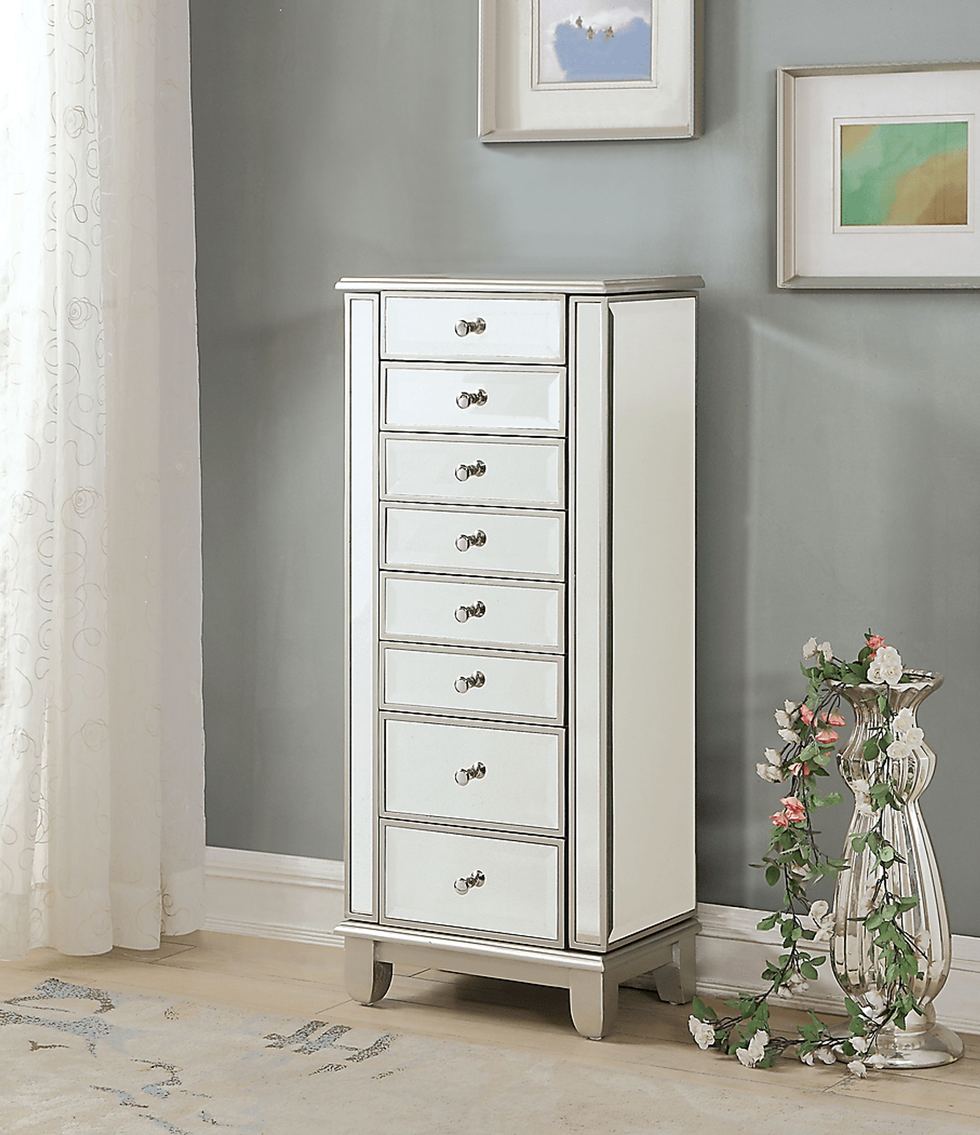 Trevina Champagne Jewelry Armoire - Image 4