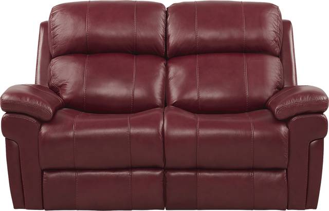 Trevino Burgundy Leather 2 Pc Living Room with Reclining Sofa - Thumbnail - Image 3