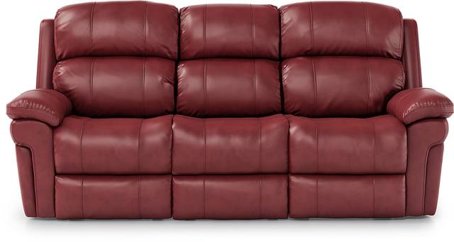 Trevino Burgundy Leather 2 Pc Living Room with Reclining Sofa - Thumbnail - Image 2