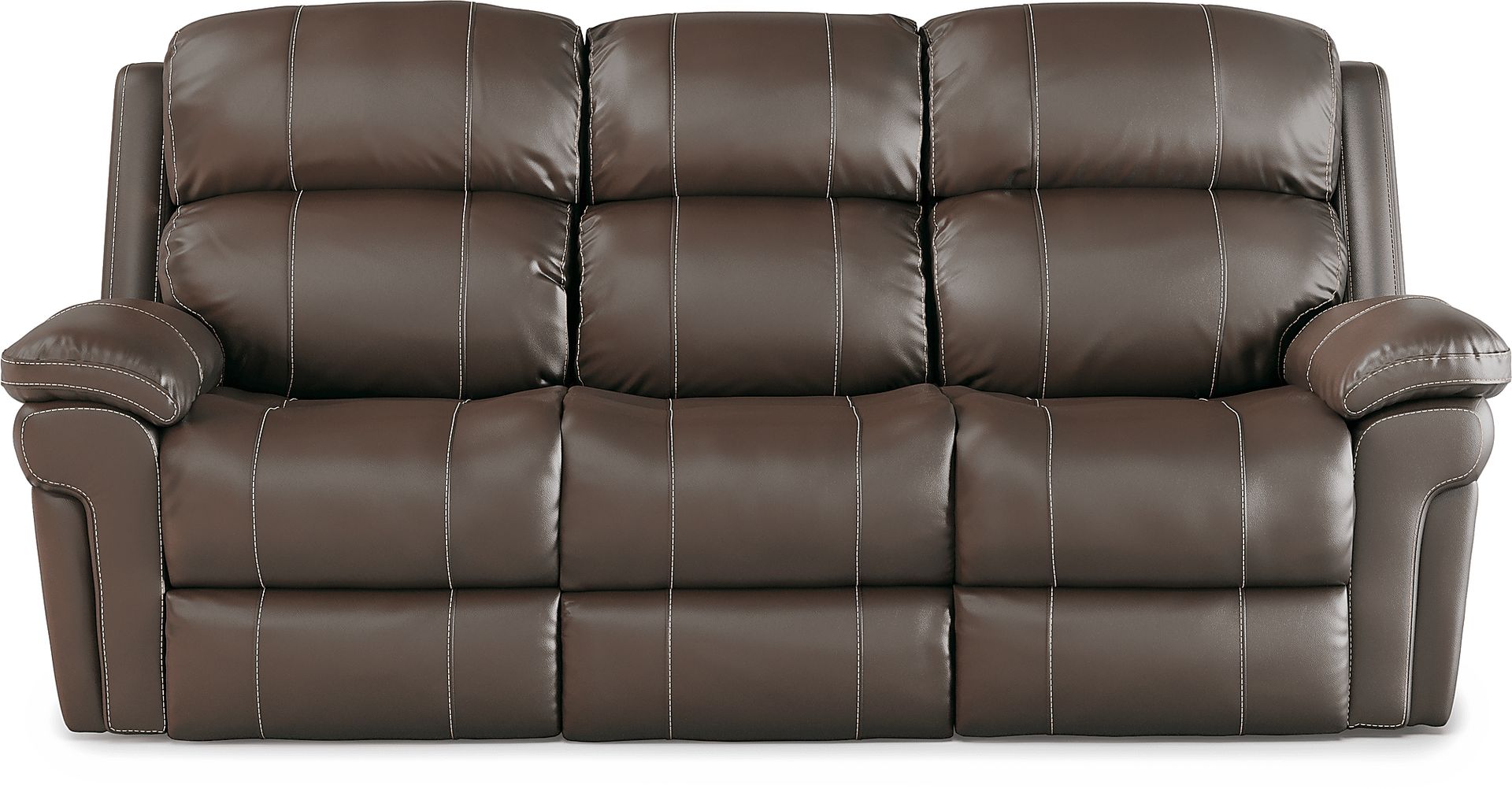 Trevino Chocolate Leather Reclining Sofa - Image 2