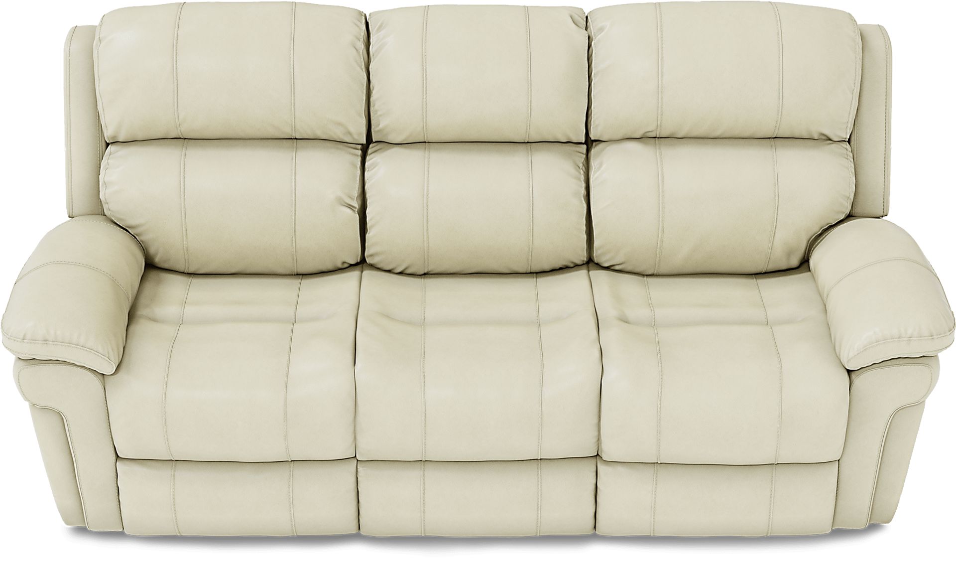 Trevino Cream Leather Reclining Sofa - Image 2