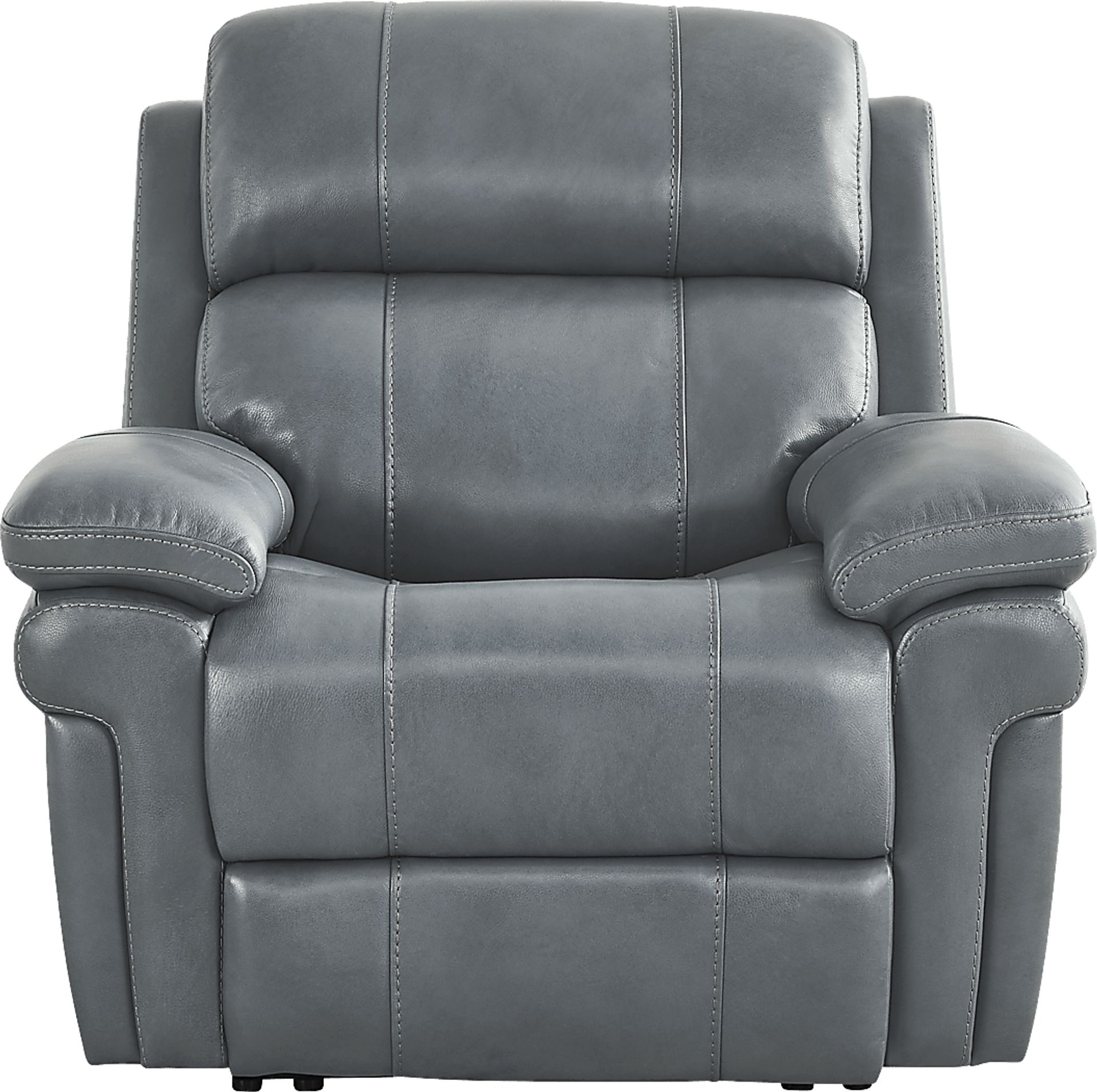 Trevino Lane Blue Leather 6 Pc Reclining Living Room - Image 6