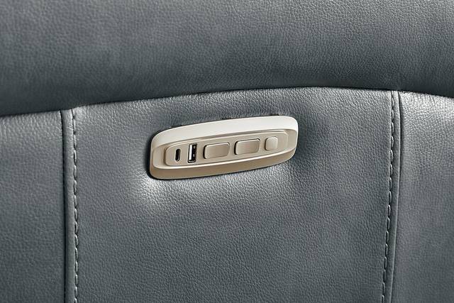 Trevino Lane Blue Leather 2 Pc Reclining Living Room - Thumbnail - Image 4