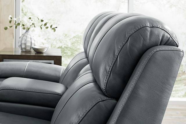 Trevino Lane Blue Leather 2 Pc Reclining Living Room - Thumbnail - Image 6