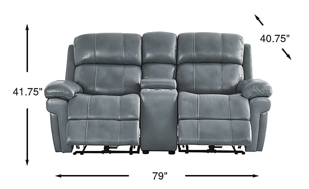 Trevino Lane Leather Dual Power Reclining Loveseat