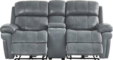 dual power reclining console loveseat