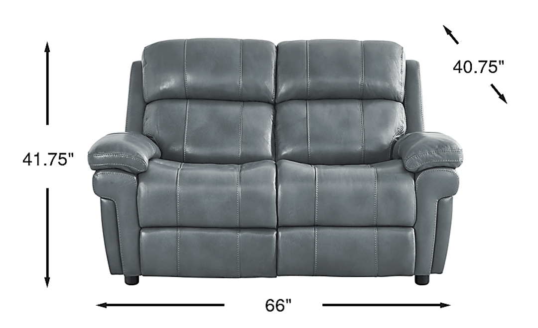 Trevino Lane Leather Stationary Loveseat