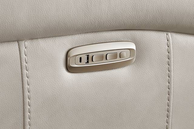 Trevino Lane Gray Leather Dual Power Recliner - Thumbnail - Image 4