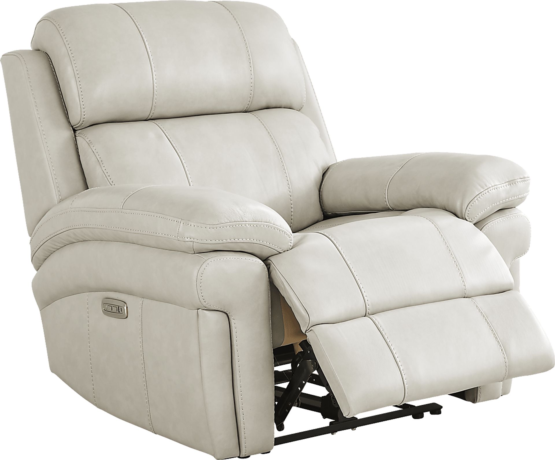 Trevino Lane Gray Leather 8 Pc Dual Power Reclining Living Room with Reclining Sofa - Image 9