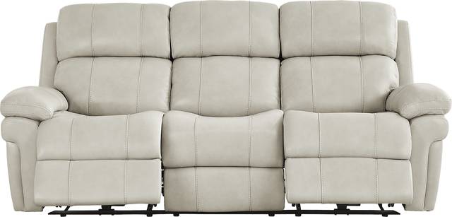 Trevino Lane Gray Leather Dual Power Reclining Sofa - Thumbnail - Image 2