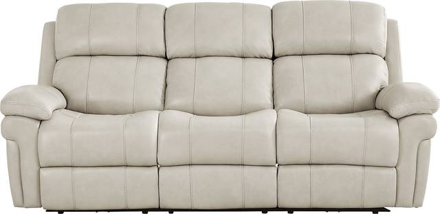 Trevino Lane Gray Leather Dual Power Reclining Sofa - Thumbnail - Image 2