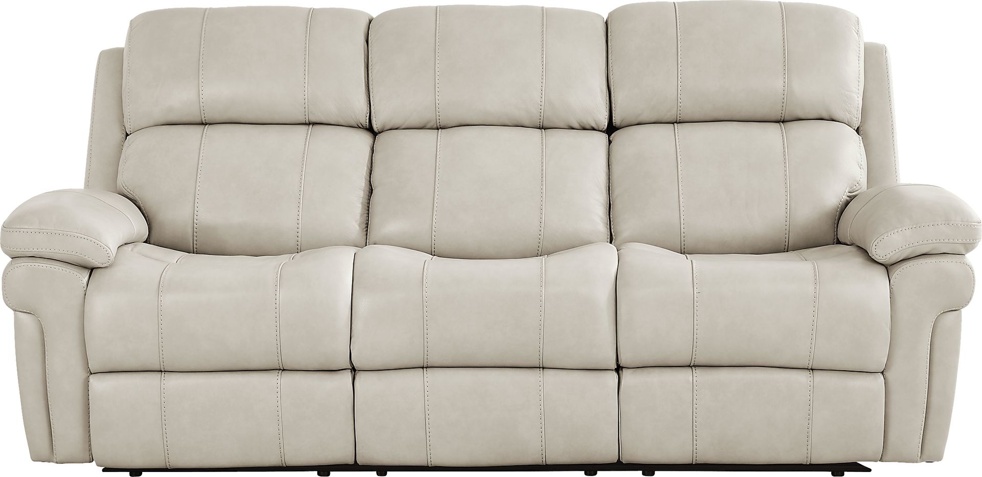 Trevino Lane Gray Leather Reclining Sofa - Image 3