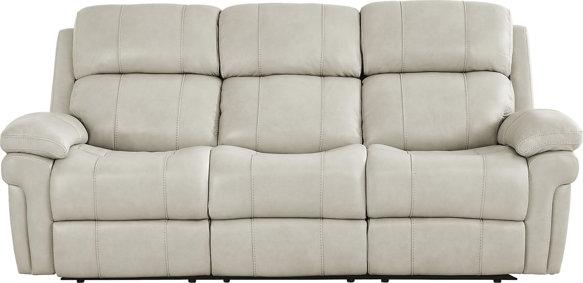 Trevino Lane Gray Leather 2 Pc Living Room with Reclining Sofa - Image 3