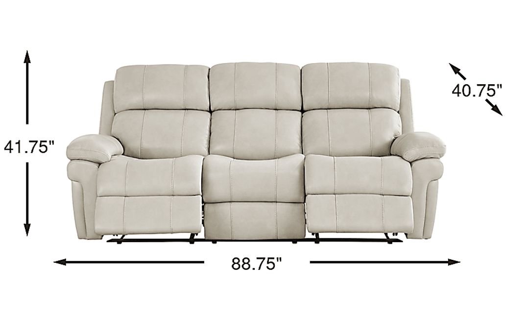 Trevino Lane Leather Non-Power Reclining Sofa
