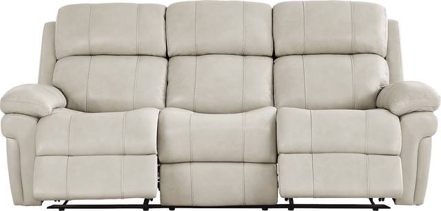 Trevino Lane Gray Leather Reclining Sofa - Thumbnail - Image 1