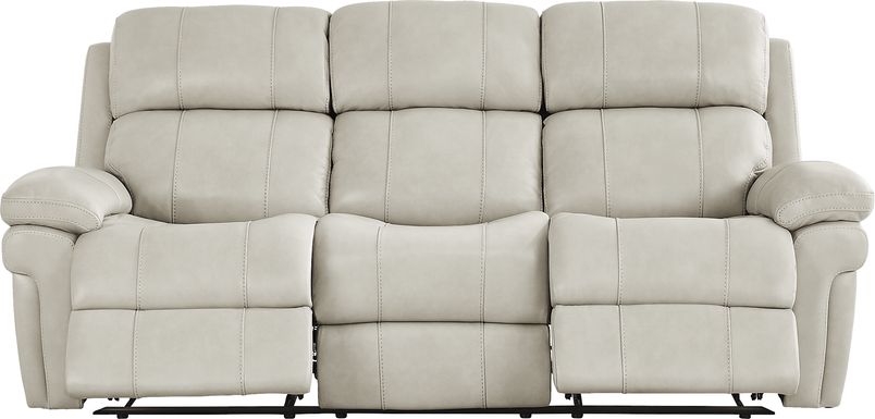Trevino Lane Gray Leather Reclining Sofa