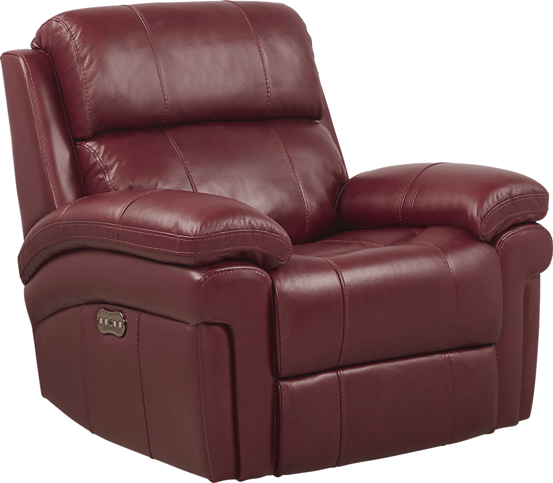 Trevino Place Burgundy Leather 3 Pc Living Room with Reclining Sofa - Image 8