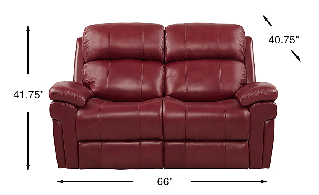 Trevino Place Leather Stationary Loveseat