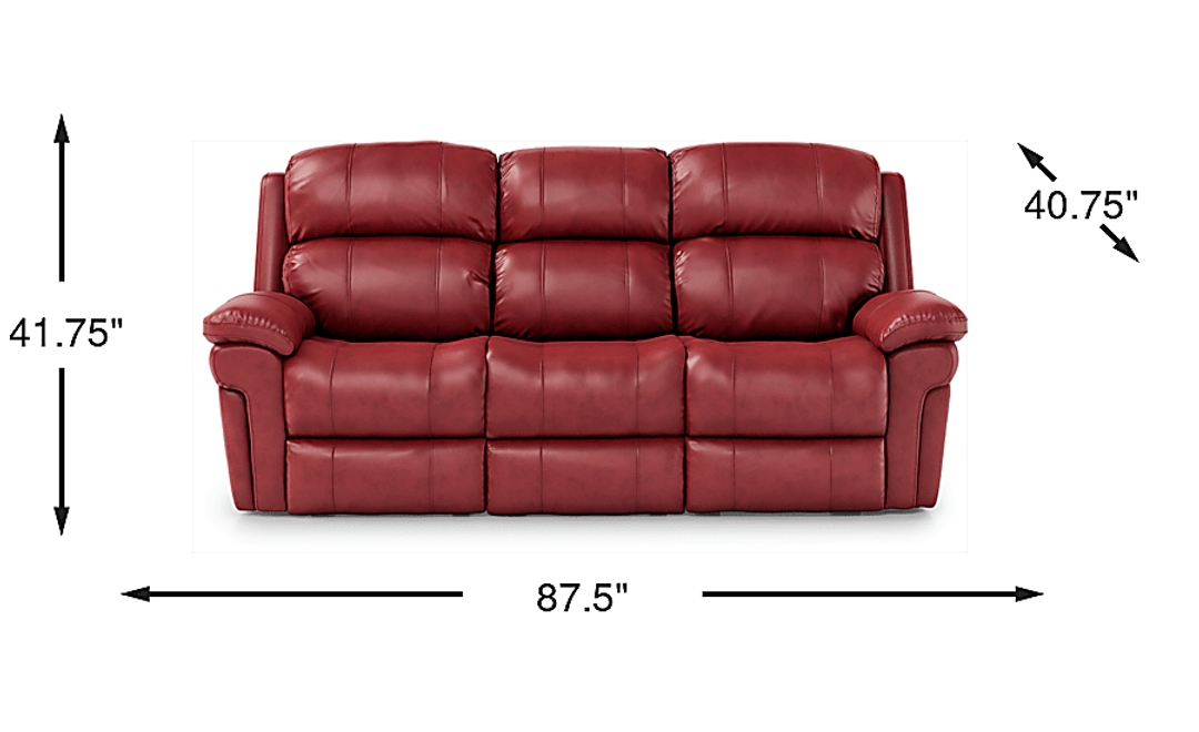 Trevino Place Leather Non-Power Reclining Sofa