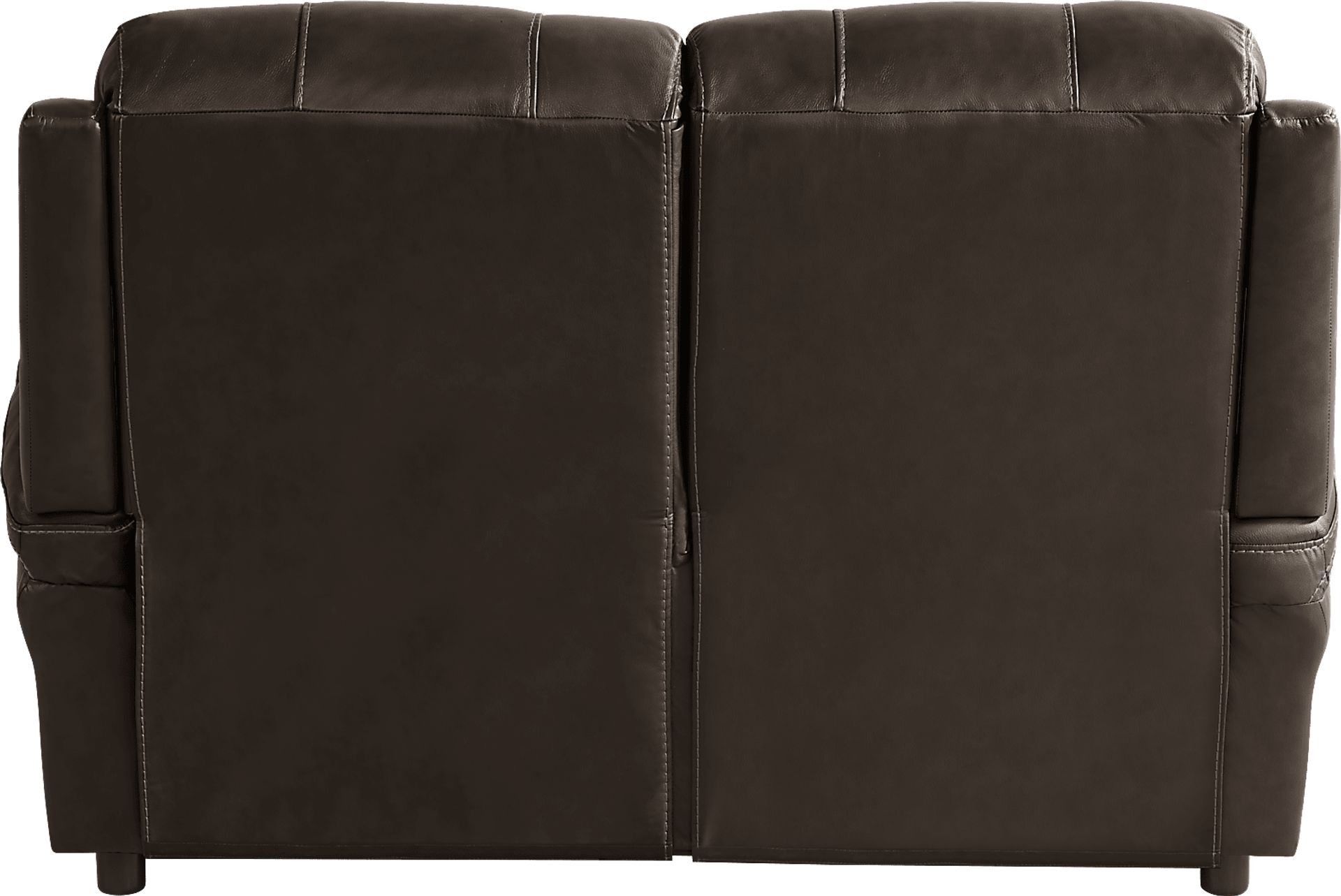 Trevino Place Chocolate Leather 5 Pc Reclining Living Room with Stationary Loveseat - Image 8