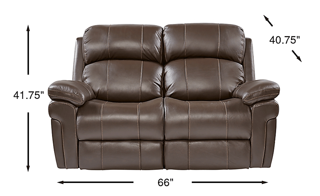 Trevino Place Leather Stationary Loveseat