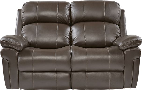 Trevino Place Leather Stationary Loveseat