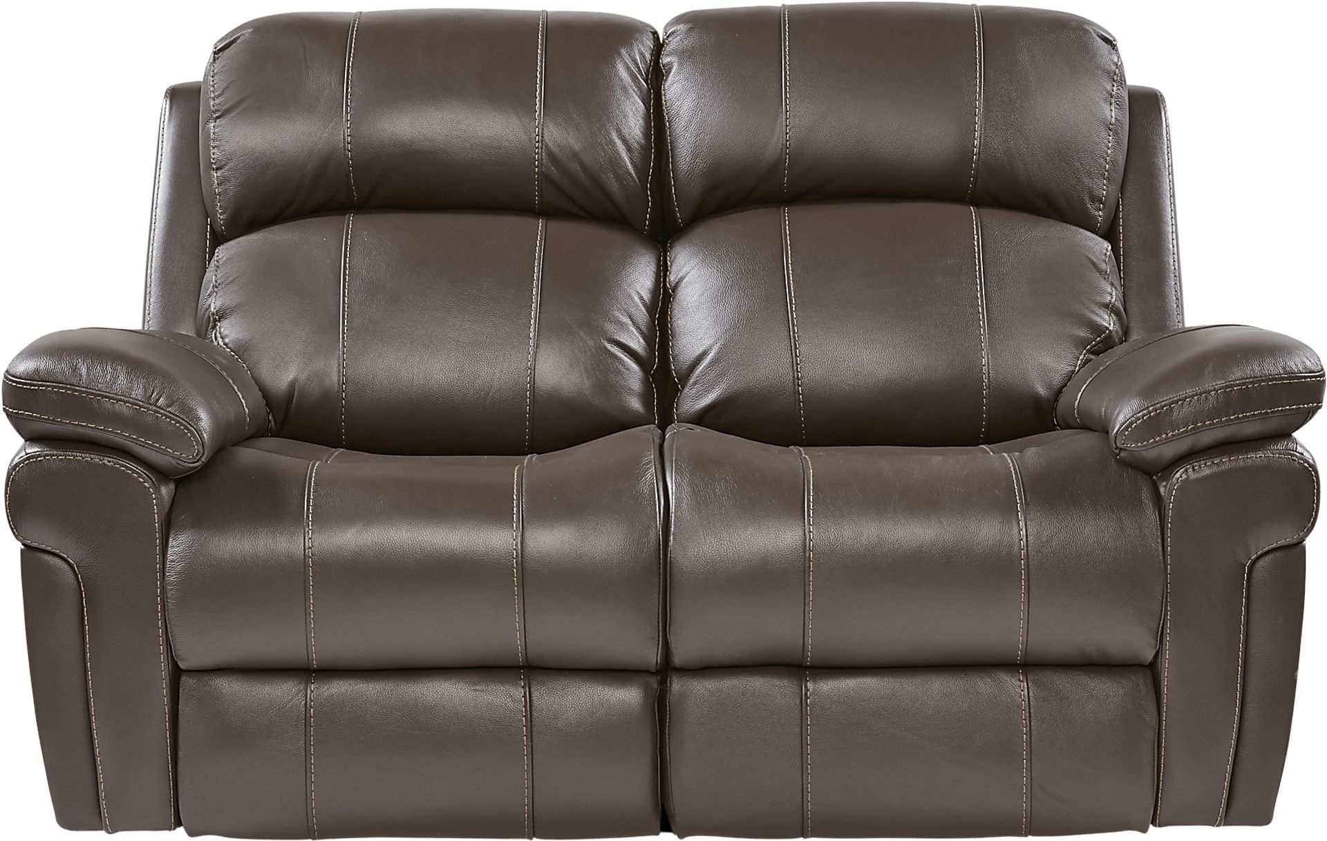 Trevino Place Chocolate Leather 7 Pc Living Room with Reclining Sofa - Image 5