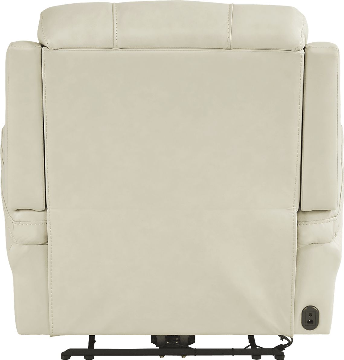 Trevino Place Cream Leather Dual Power Recliner Rooms To Go