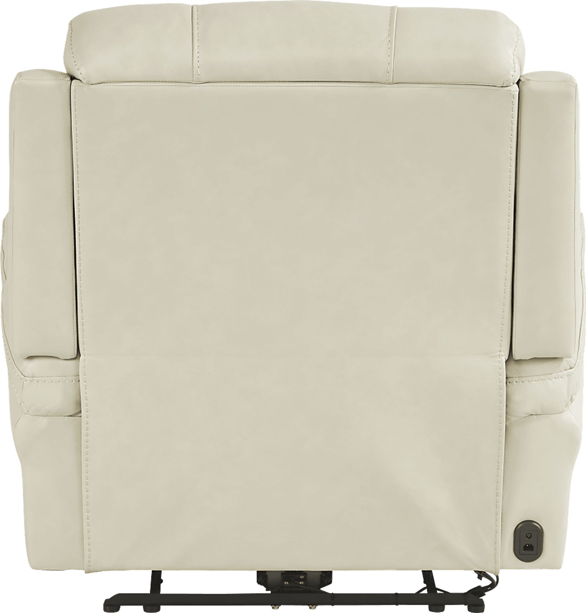 Trevino Place Cream Leather 3 Pc Living Room with Reclining Sofa - Image 7