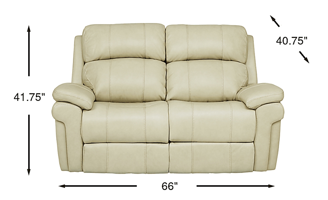 Trevino Place Leather Stationary Loveseat
