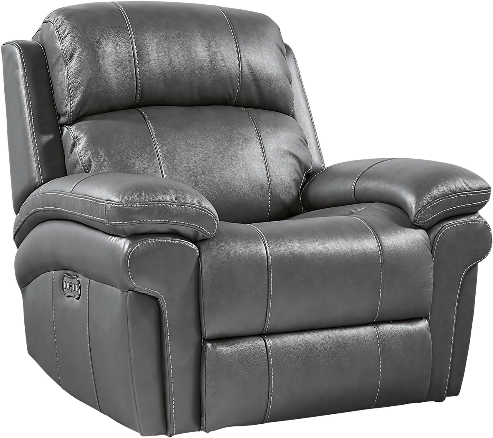 Trevino Place Smoke Leather 8 Pc Living Room with Reclining Sofa - Image 7